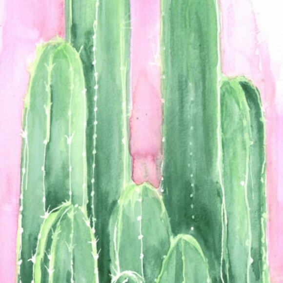 " Saguaro " by Kimberlee Watson Watercolor Painting Print in White Frame NEW NIB - Picture 5 of 9